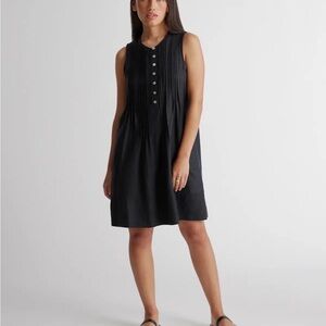 100% European Linen Sleeveless Swing Dress